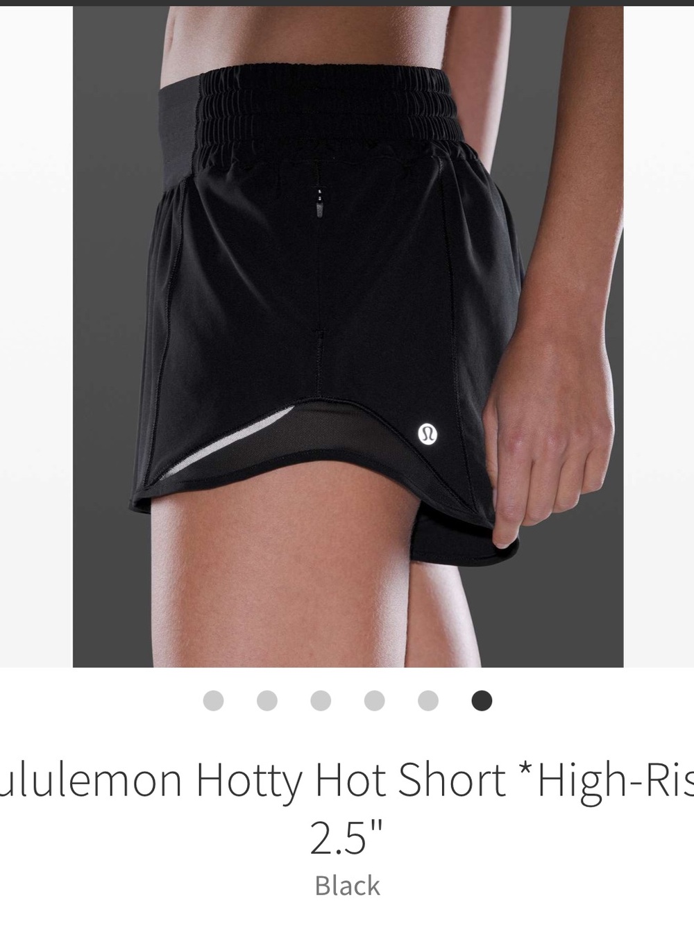 Lululemon Hotty Hot High Rise Shorts 2.5” Black Sz 4